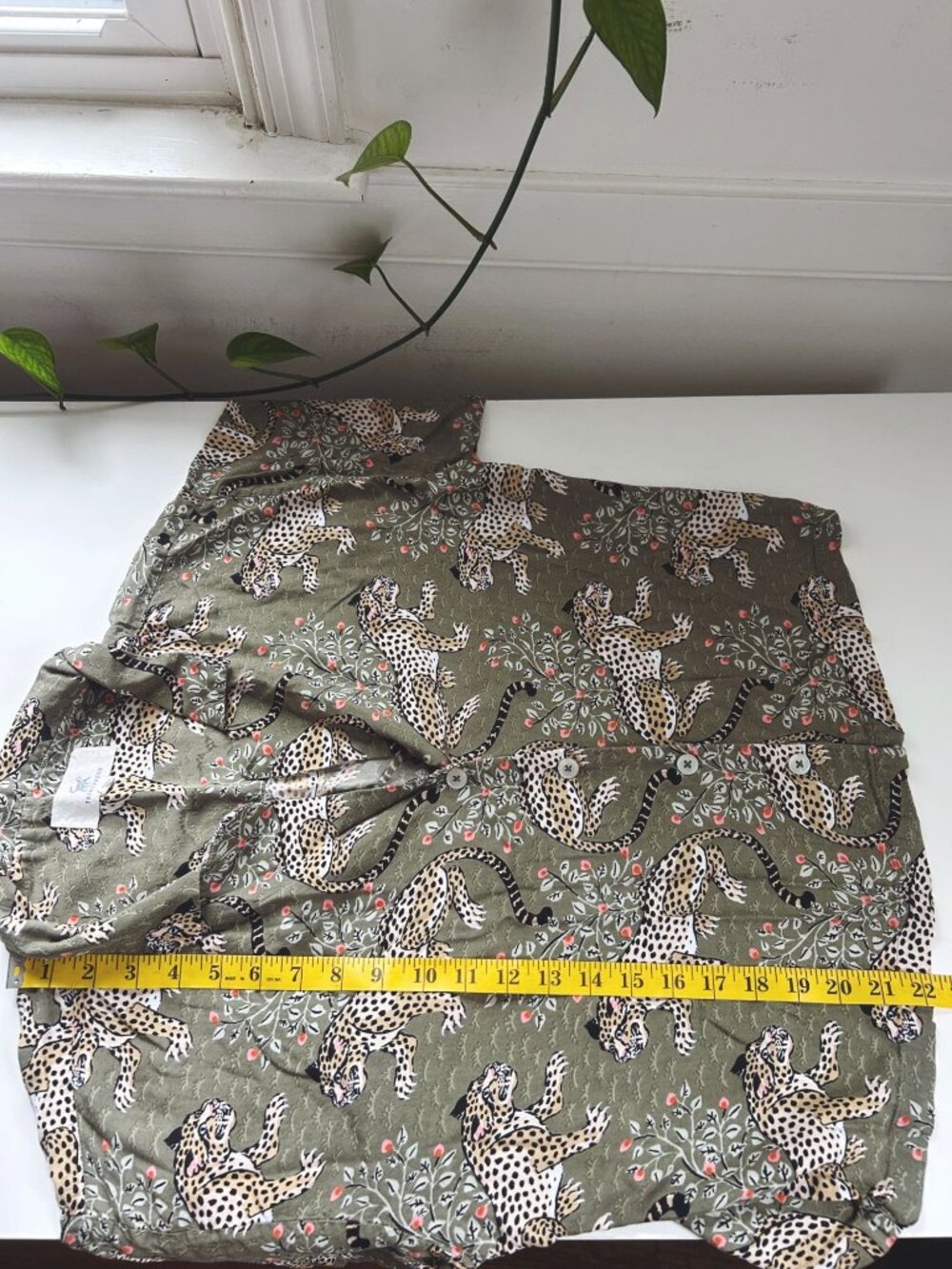 Printfresh Bagheera Leopard Print Pajama Set Green Small Organic Cotton Blend S - Picture 16 of 16